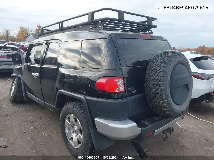 2010 Toyota Fj Cruiser VIN: JTEBU4BF9AK079515 Lot: 40663507