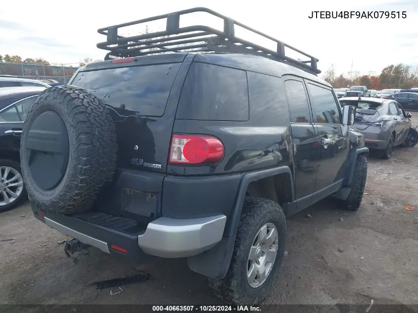 2010 Toyota Fj Cruiser VIN: JTEBU4BF9AK079515 Lot: 40663507