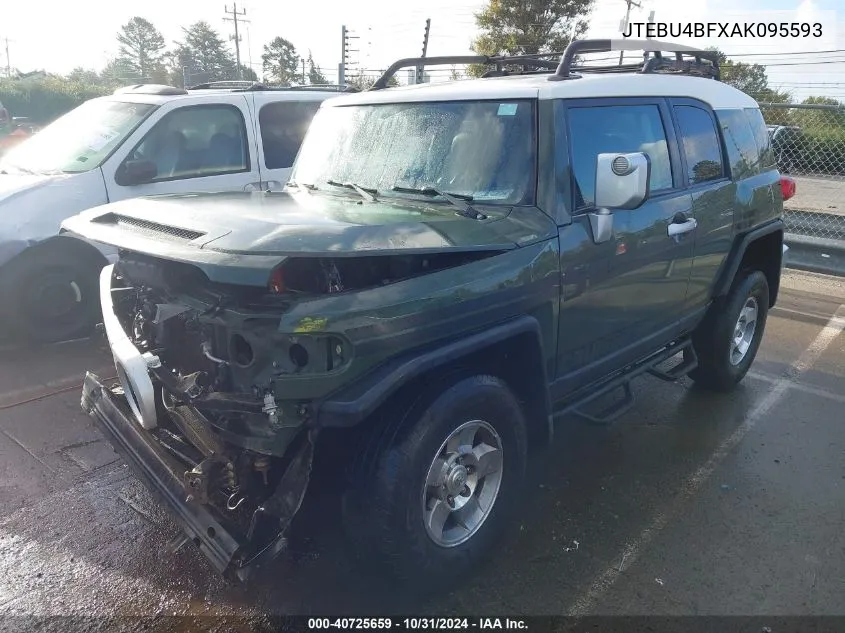 2010 Toyota Fj Cruiser VIN: JTEBU4BFXAK095593 Lot: 40725659