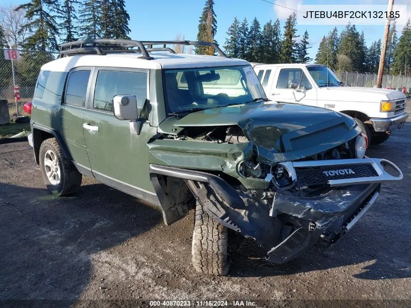 2012 Toyota Fj Cruiser VIN: JTEBU4BF2CK132185 Lot: 40870233