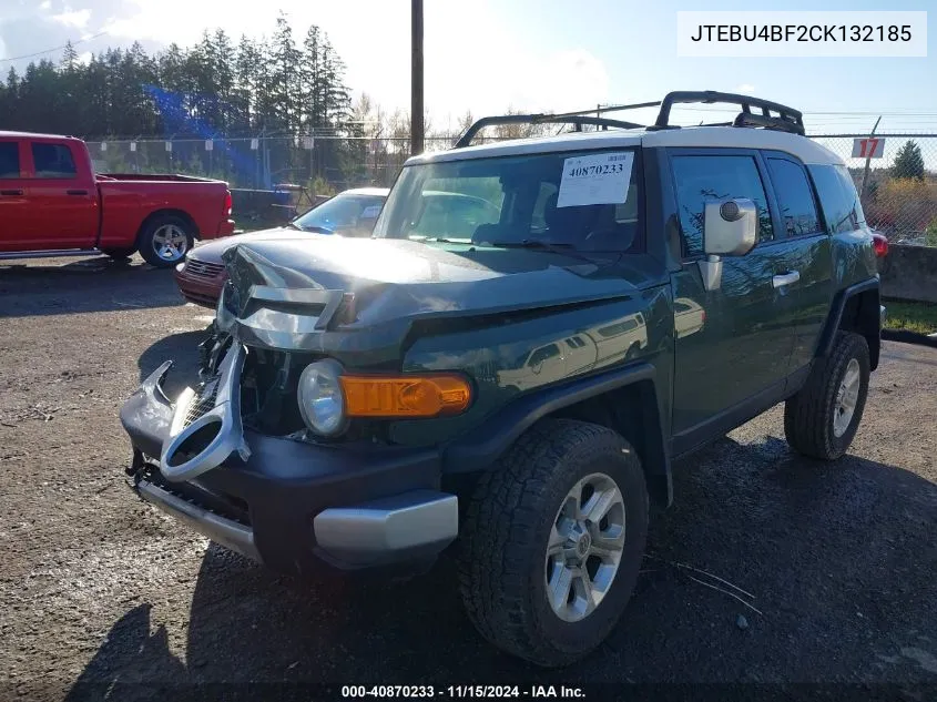 2012 Toyota Fj Cruiser VIN: JTEBU4BF2CK132185 Lot: 40870233