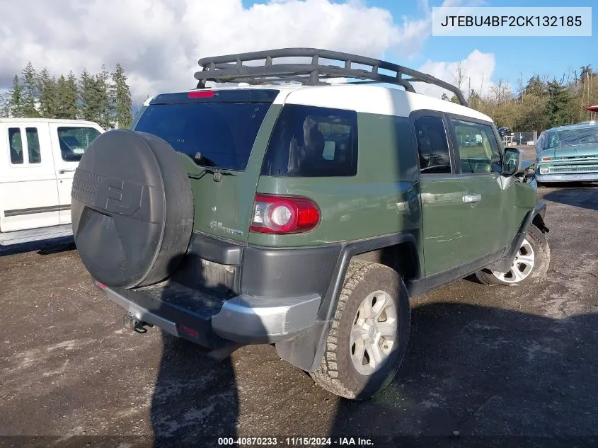 2012 Toyota Fj Cruiser VIN: JTEBU4BF2CK132185 Lot: 40870233