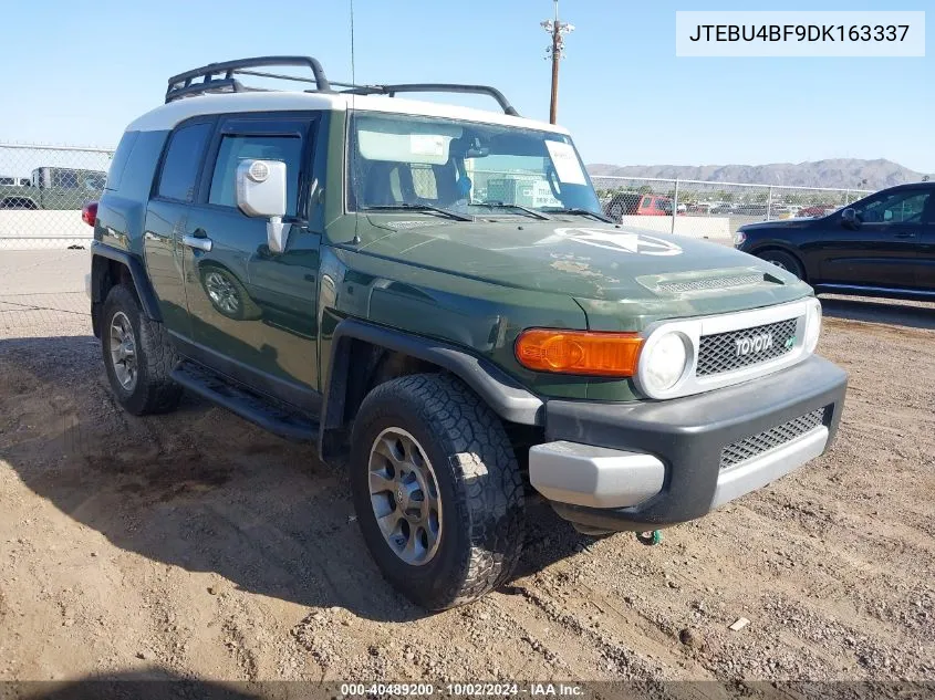 2013 Toyota Fj Cruiser VIN: JTEBU4BF9DK163337 Lot: 40489200