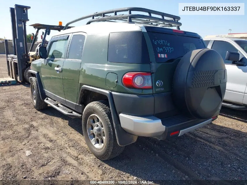 2013 Toyota Fj Cruiser VIN: JTEBU4BF9DK163337 Lot: 40489200