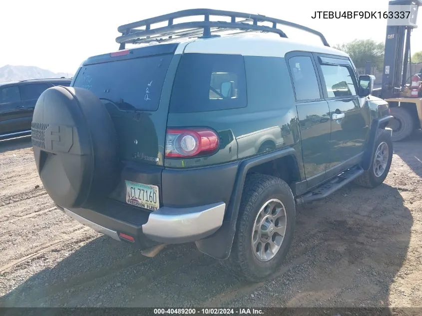 2013 Toyota Fj Cruiser VIN: JTEBU4BF9DK163337 Lot: 40489200