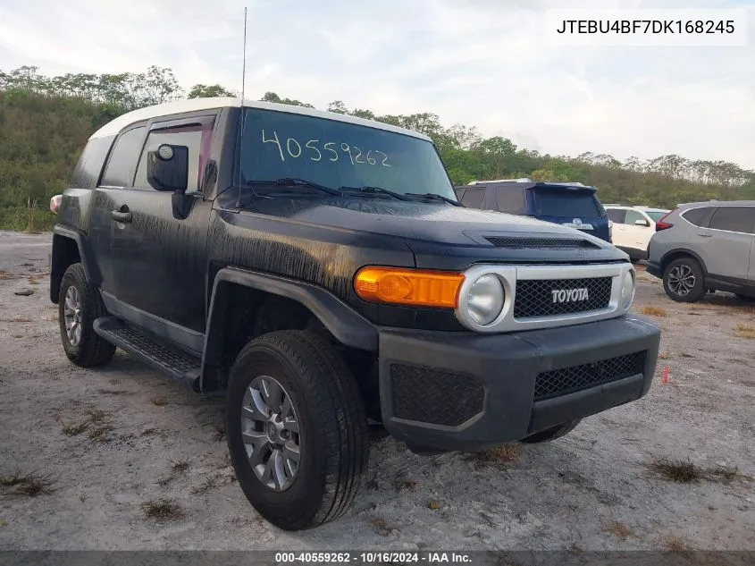 2013 Toyota Fj Cruiser Base (A5) VIN: JTEBU4BF7DK168245 Lot: 40559262