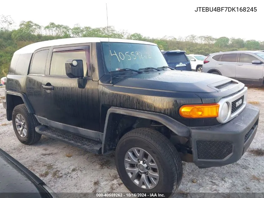 2013 Toyota Fj Cruiser Base (A5) VIN: JTEBU4BF7DK168245 Lot: 40559262