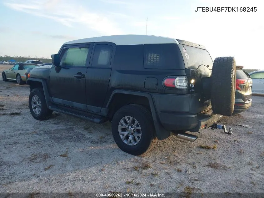 2013 Toyota Fj Cruiser Base (A5) VIN: JTEBU4BF7DK168245 Lot: 40559262