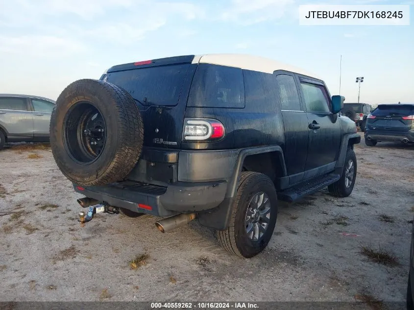 2013 Toyota Fj Cruiser Base (A5) VIN: JTEBU4BF7DK168245 Lot: 40559262