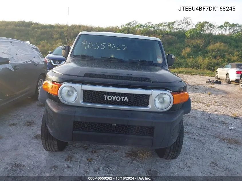 2013 Toyota Fj Cruiser Base (A5) VIN: JTEBU4BF7DK168245 Lot: 40559262