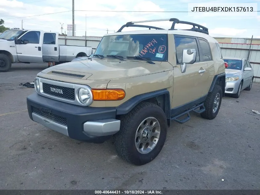 2013 Toyota Fj Cruiser VIN: JTEBU4BFXDK157613 Lot: 40644431