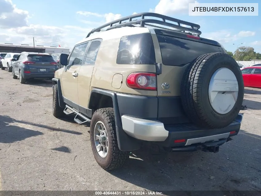 2013 Toyota Fj Cruiser VIN: JTEBU4BFXDK157613 Lot: 40644431