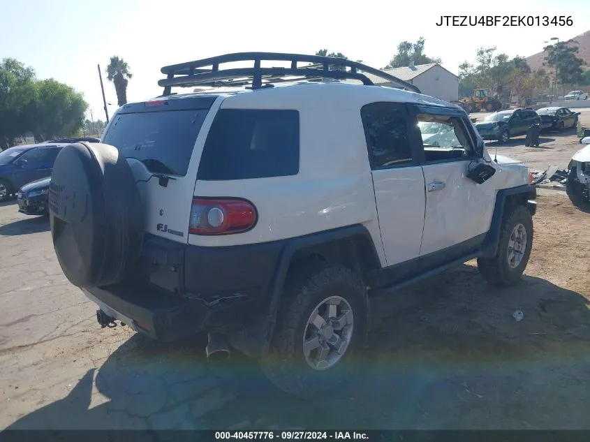 2014 Toyota Fj Cruiser VIN: JTEZU4BF2EK013456 Lot: 40457776