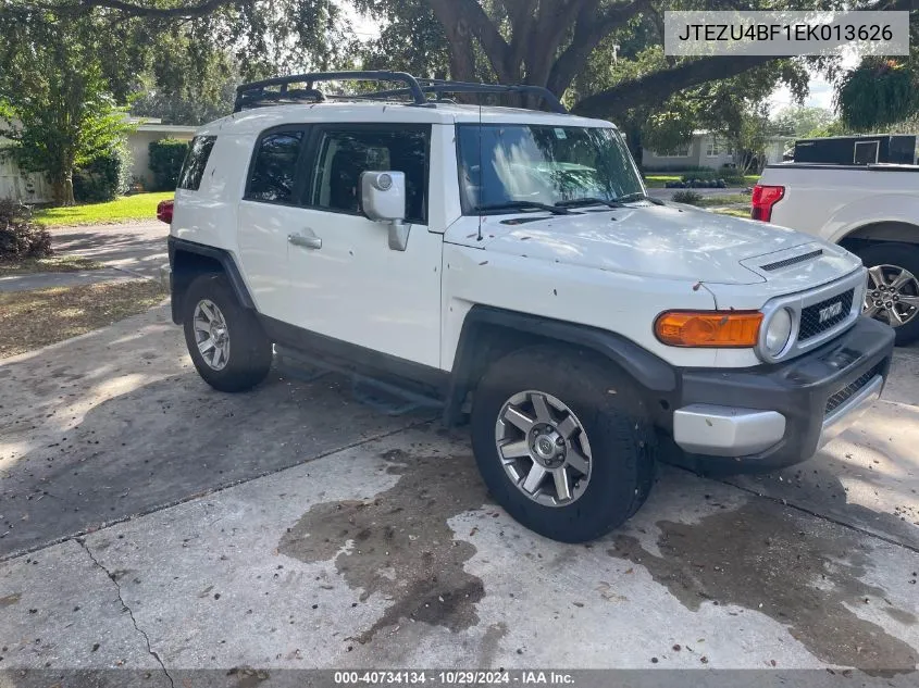 2014 Toyota Fj Cruiser VIN: JTEZU4BF1EK013626 Lot: 40734134