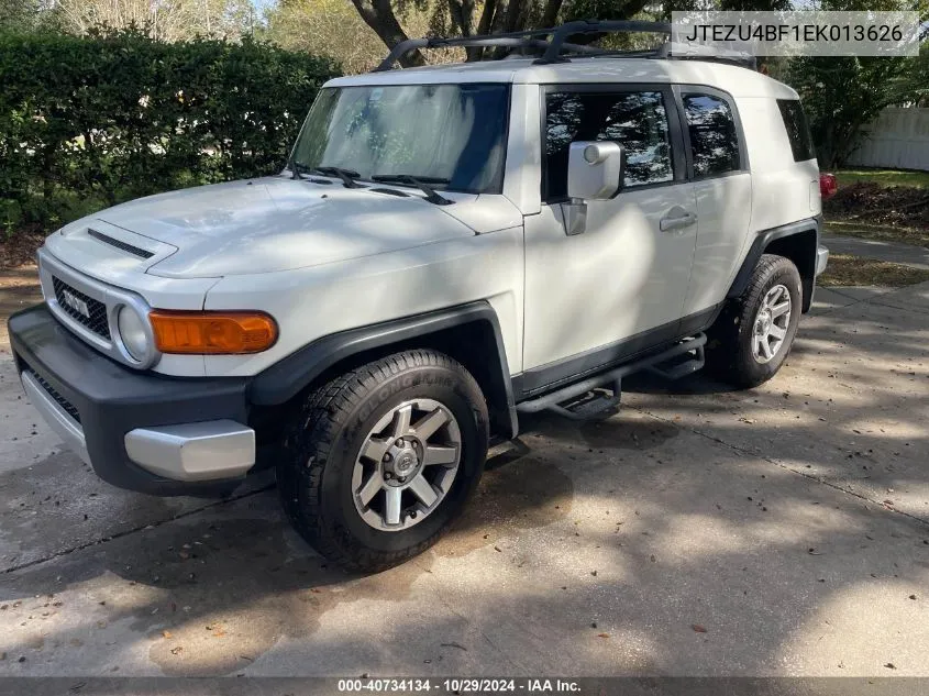 2014 Toyota Fj Cruiser VIN: JTEZU4BF1EK013626 Lot: 40734134