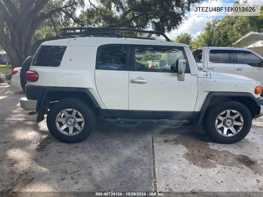 2014 Toyota Fj Cruiser VIN: JTEZU4BF1EK013626 Lot: 40734134