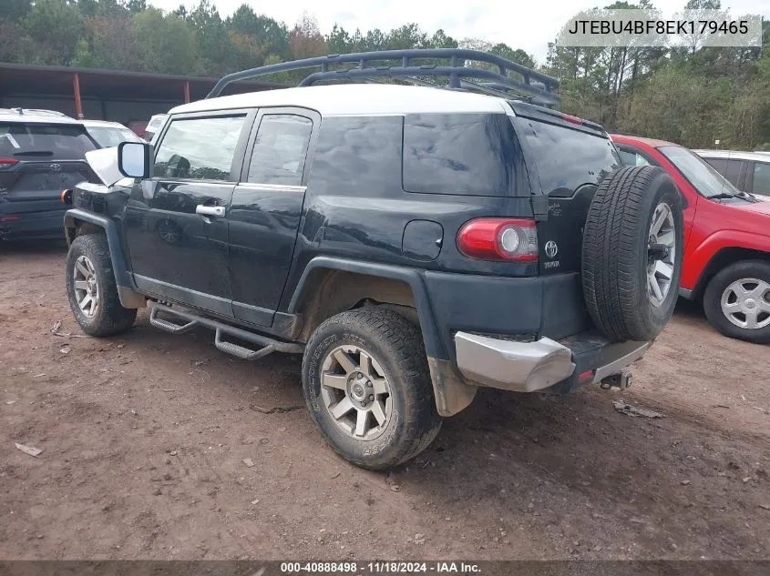 2014 Toyota Fj Cruiser VIN: JTEBU4BF8EK179465 Lot: 40888498