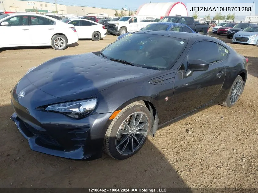 2017 Toyota 86 Special Edition VIN: JF1ZNAA10H8701288 Lot: 12108462