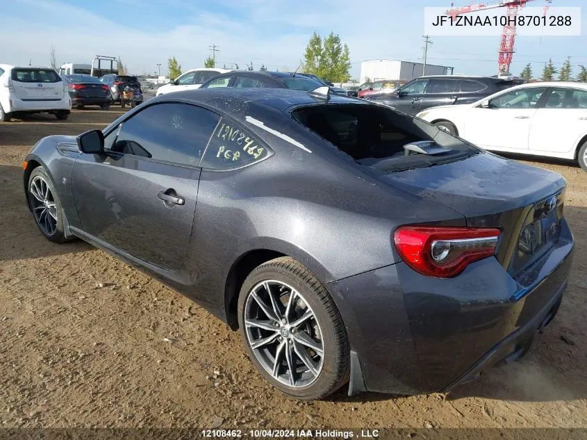 2017 Toyota 86 Special Edition VIN: JF1ZNAA10H8701288 Lot: 12108462