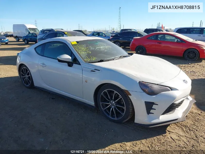 2017 Toyota 86 Special Edition VIN: JF1ZNAA1XH8708815 Lot: 12116721