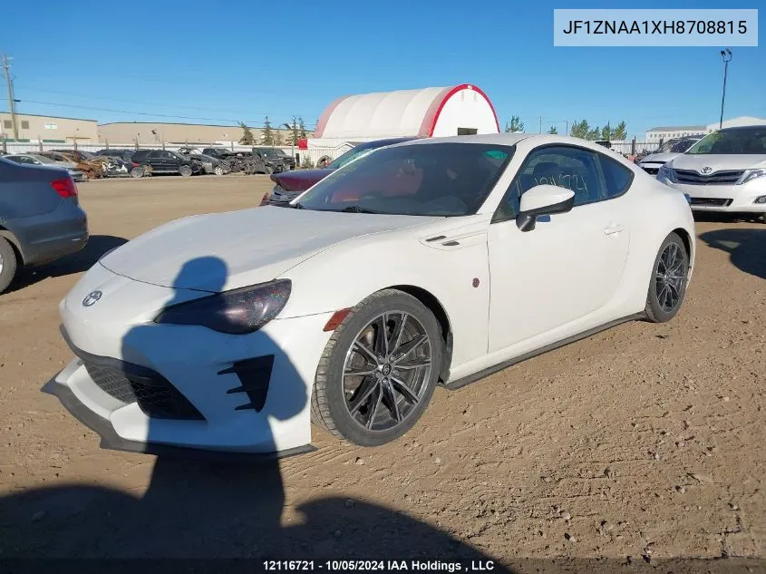 2017 Toyota 86 Special Edition VIN: JF1ZNAA1XH8708815 Lot: 12116721