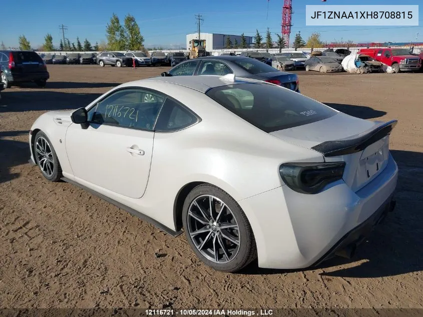 2017 Toyota 86 Special Edition VIN: JF1ZNAA1XH8708815 Lot: 12116721