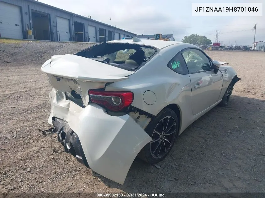 2017 Toyota 86 VIN: JF1ZNAA19H8701046 Lot: 39992150