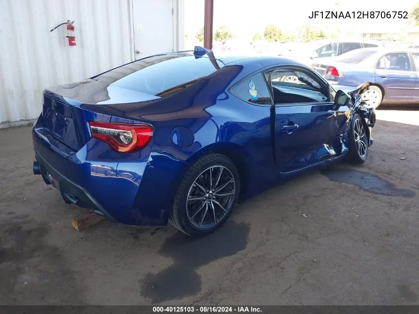 JF1ZNAA12H8706752 2017 Toyota 86