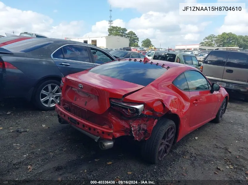 JF1ZNAA15H8704610 2017 Toyota 86