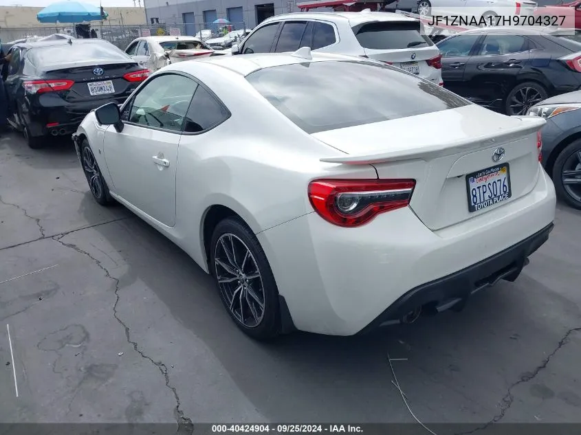 2017 Toyota 86 VIN: JF1ZNAA17H9704327 Lot: 40424904