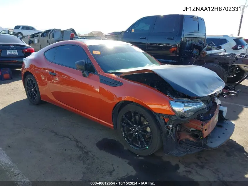 JF1ZNAA12H8702331 2017 Toyota 86