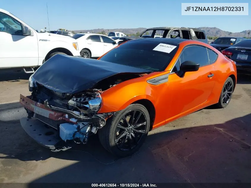 JF1ZNAA12H8702331 2017 Toyota 86