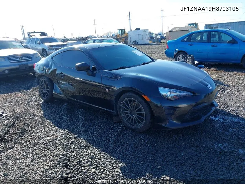 2017 Toyota 86 VIN: JF1ZNAA19H8703105 Lot: 40799710