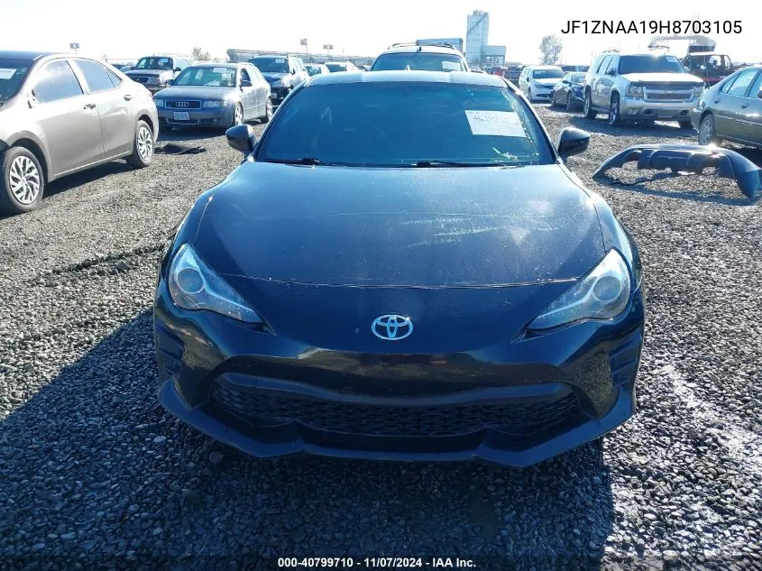 2017 Toyota 86 VIN: JF1ZNAA19H8703105 Lot: 40799710