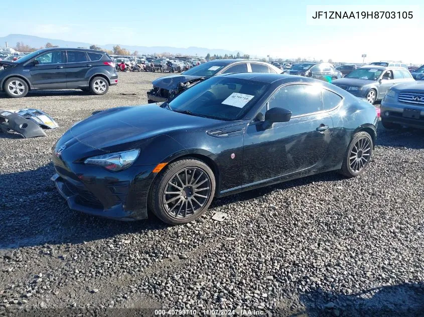 2017 Toyota 86 VIN: JF1ZNAA19H8703105 Lot: 40799710