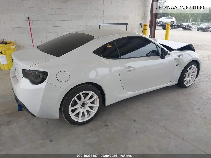 2018 Toyota 86 VIN: JF1ZNAA12J8701086 Lot: 40297557