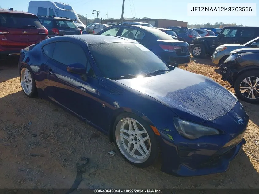 2019 Toyota 86 Base (A6) VIN: JF1ZNAA12K8703566 Lot: 40645044