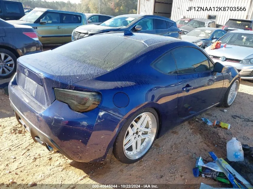 2019 Toyota 86 Base (A6) VIN: JF1ZNAA12K8703566 Lot: 40645044