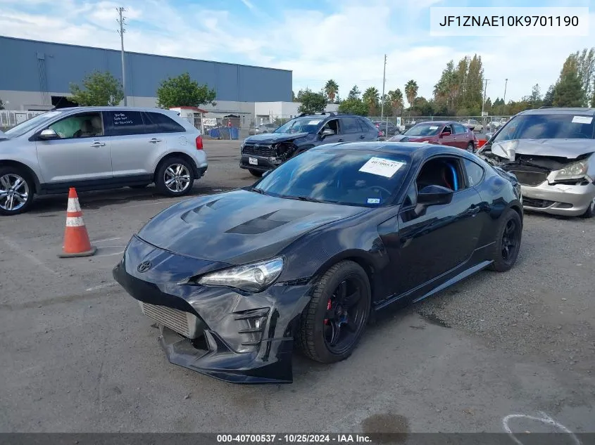 2019 Toyota 86 Trd Se VIN: JF1ZNAE10K9701190 Lot: 40700537