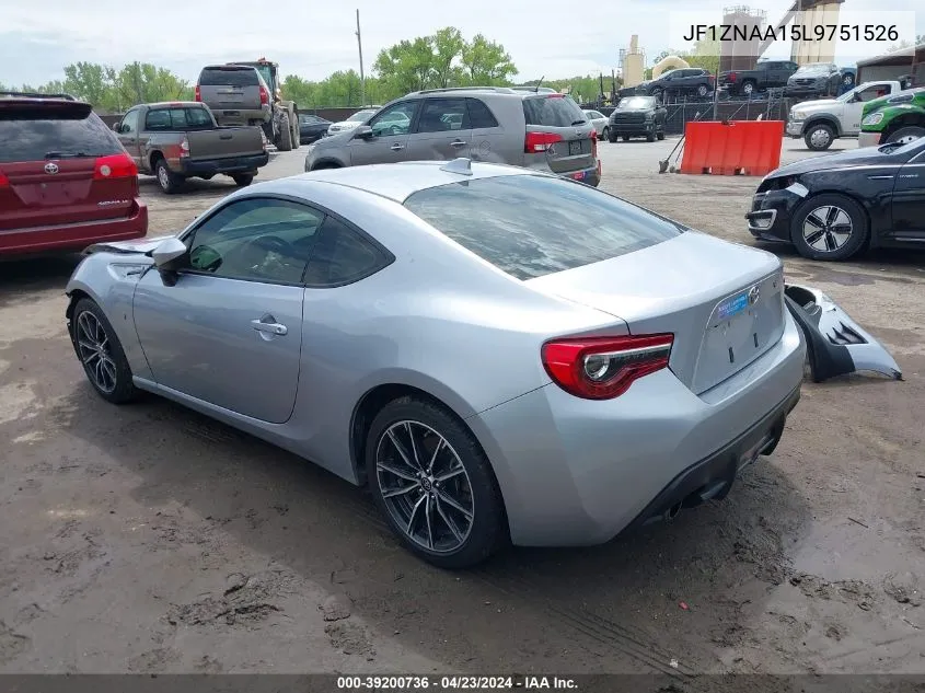 2020 Toyota 86 VIN: JF1ZNAA15L9751526 Lot: 39200736