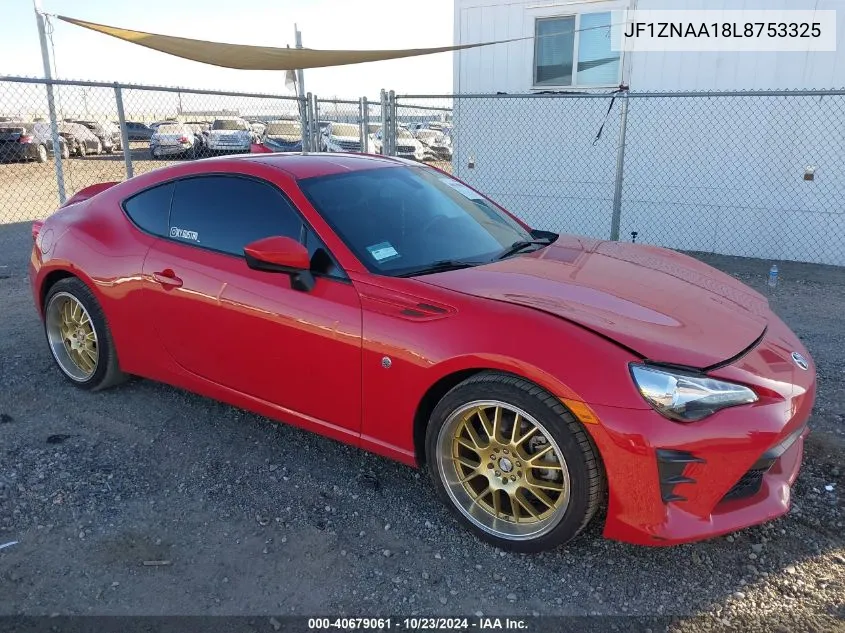 2020 Toyota 86 VIN: JF1ZNAA18L8753325 Lot: 40679061