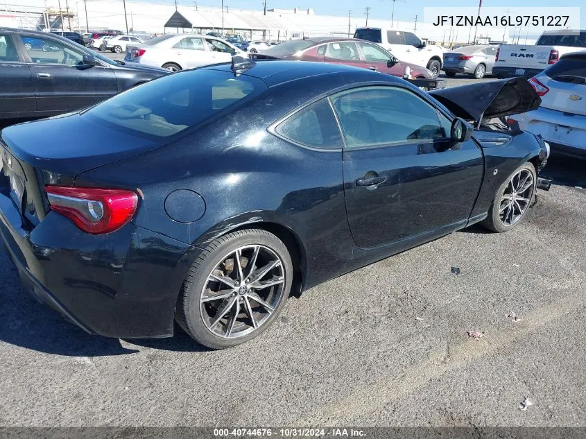 2020 Toyota 86 VIN: JF1ZNAA16L9751227 Lot: 40744676