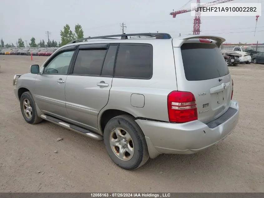 2001 Toyota Highlander VIN: JTEHF21A910002282 Lot: 12055163