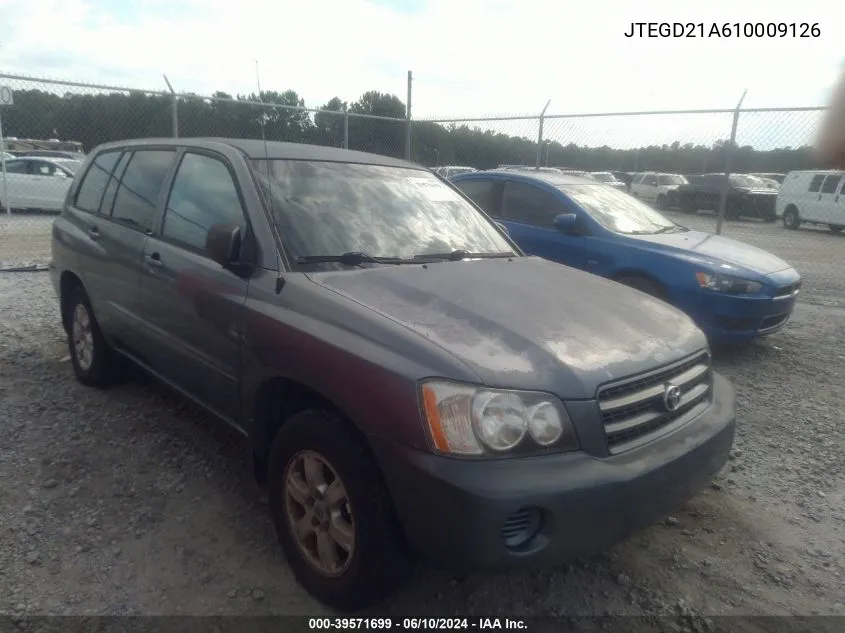 JTEGD21A610009126 2001 Toyota Highlander Base (A4)