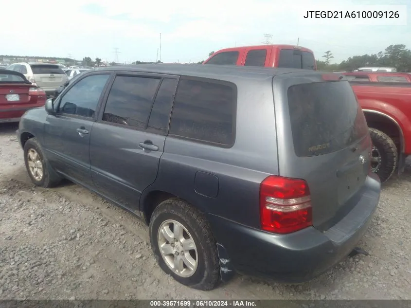 JTEGD21A610009126 2001 Toyota Highlander Base (A4)