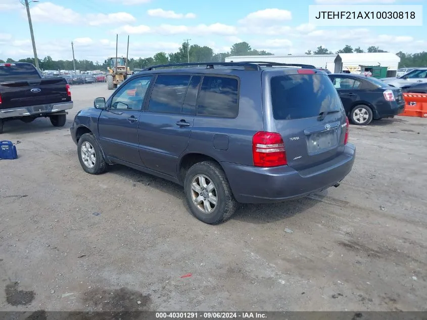 JTEHF21AX10030818 2001 Toyota Highlander V6