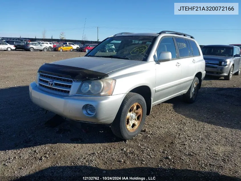 2002 Toyota Highlander Limited VIN: JTEHF21A320072166 Lot: 12132762