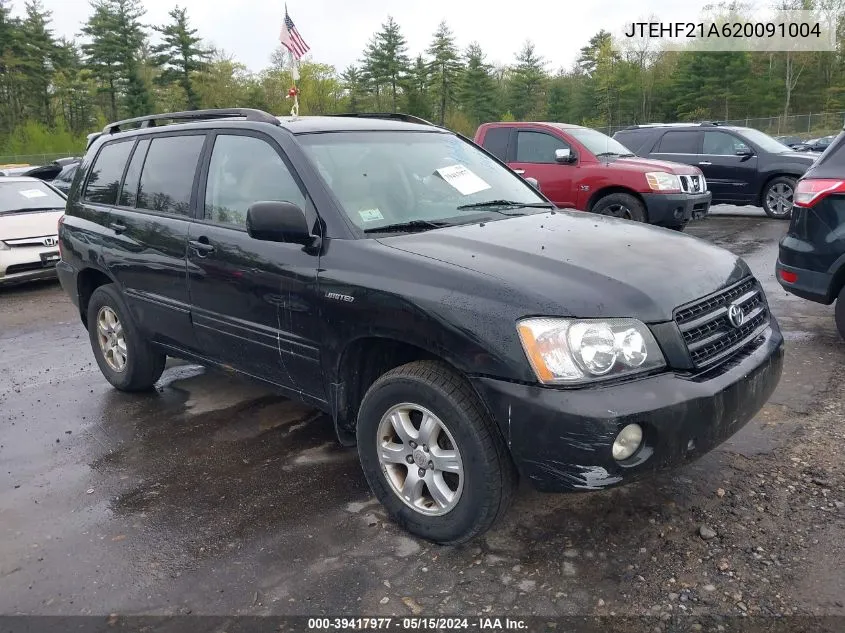 2002 Toyota Highlander Limited V6 VIN: JTEHF21A620091004 Lot: 39417977