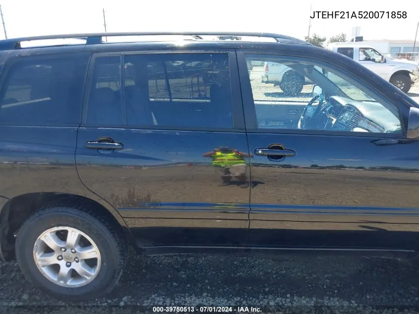 JTEHF21A520071858 2002 Toyota Highlander Limited V6