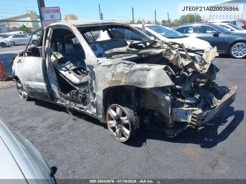 JTEGF21A020036866 2002 Toyota Highlander V6